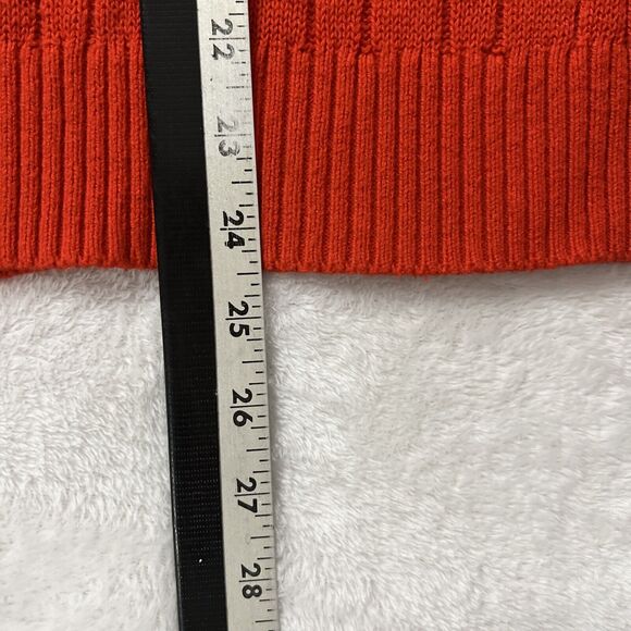 Banana Republic Sweater Womens XS Red Cable Knit Long Sleeve Scoop Neck Pullover - Picture 11 of 12